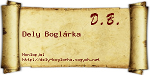 Dely Boglárka névjegykártya